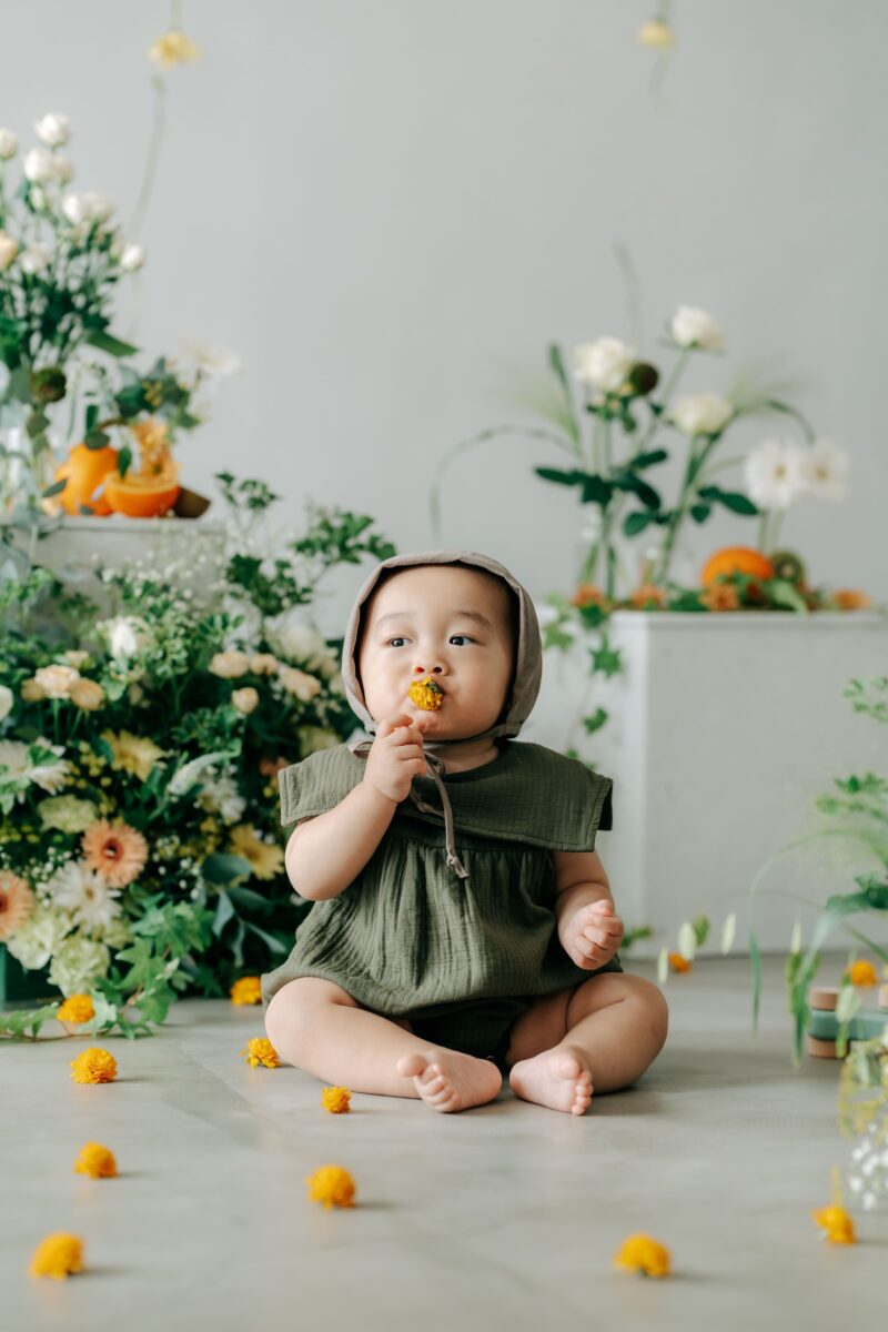 奈良市内にある、フォトスタジオスーベニアスタジオの家族写真・ファミリーフォト・バースデーフォト・七五三・ニューボーンフォト