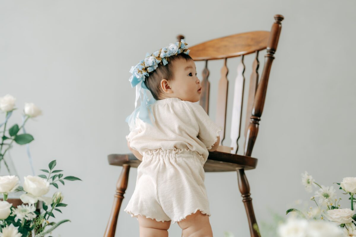 奈良市内にある、フォトスタジオスーベニアスタジオの家族写真・ファミリーフォト・バースデーフォト・七五三・ニューボーンフォト・ハーフバースデーフォト