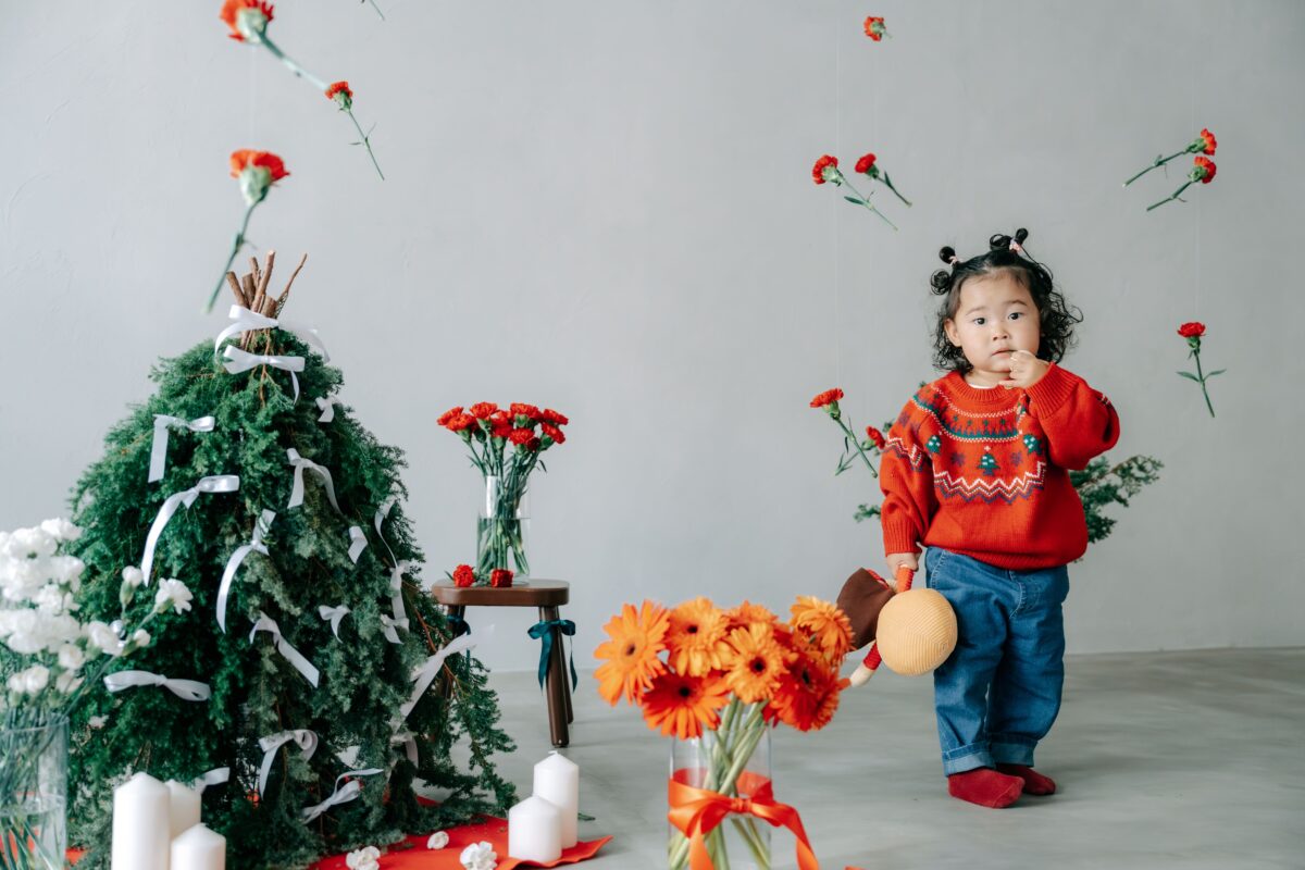 奈良市内にある、フォトスタジオスーベニアスタジオの家族写真・ファミリーフォト・バースデーフォト・七五三・ニューボーンフォト・ハーフバースデーフォト、クリスマス撮影イベント