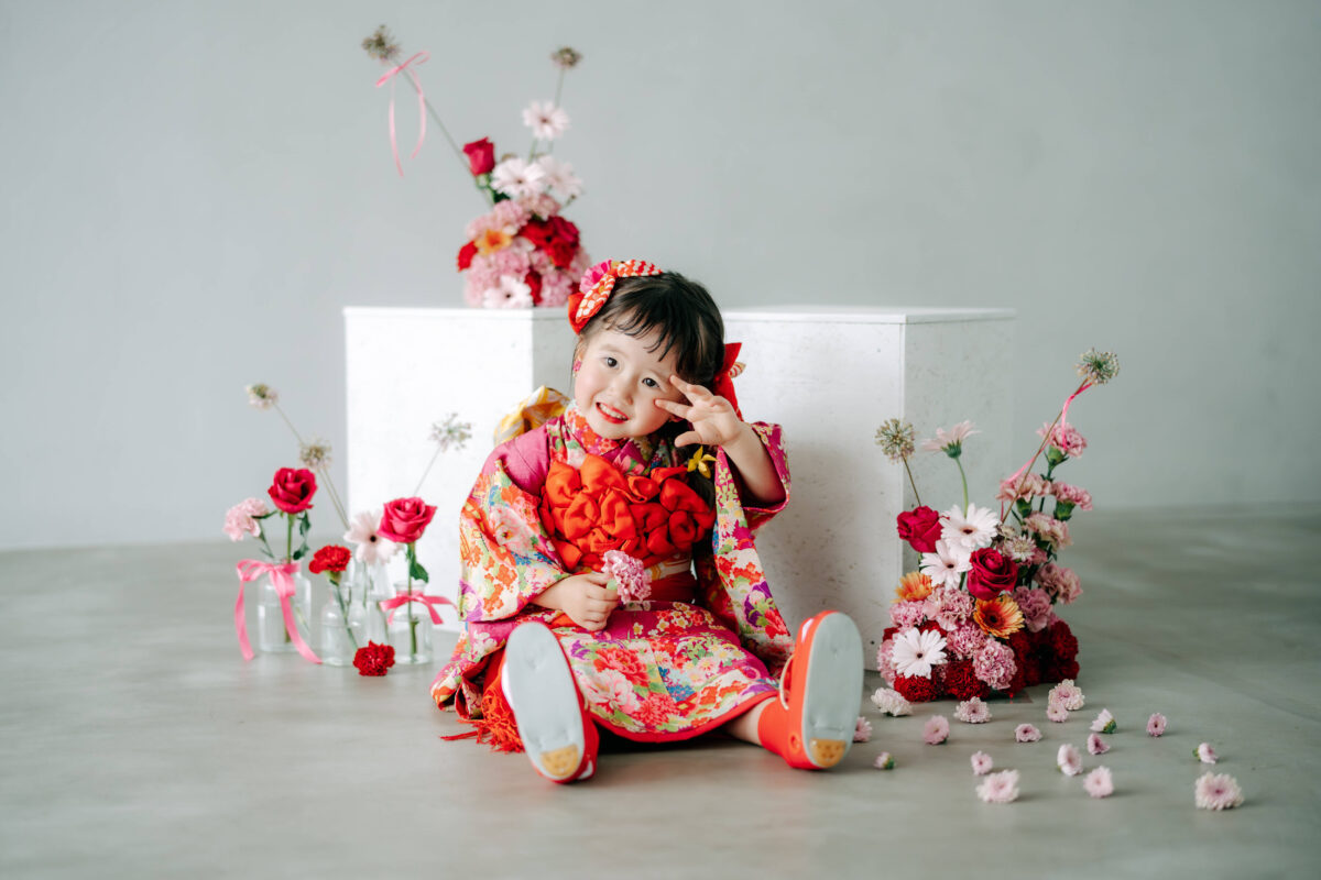 奈良市内にある、フォトスタジオスーベニアスタジオの家族写真・ファミリーフォト・バースデーフォト・七五三・ニューボーンフォト・ハーフバースデーフォト、マタニティーフォト