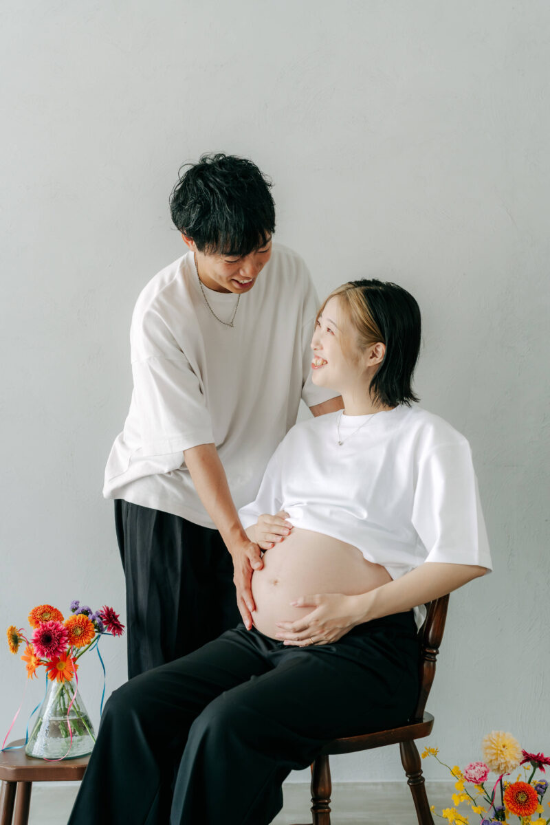 奈良市内にある、フォトスタジオスーベニアスタジオの家族写真・ファミリーフォト・バースデーフォト・七五三・ニューボーンフォト・ハーフバースデーフォト、マタニティーフォト