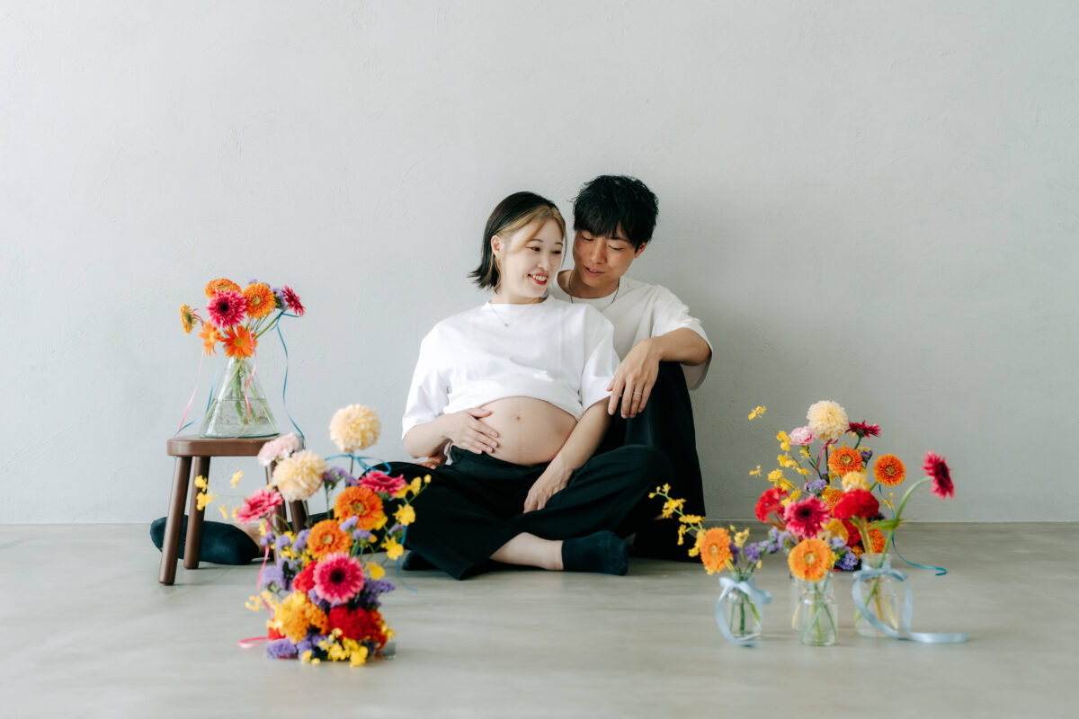 奈良市内にある、フォトスタジオスーベニアスタジオの家族写真・ファミリーフォト・バースデーフォト・七五三・ニューボーンフォト・ハーフバースデーフォト、マタニティーフォト