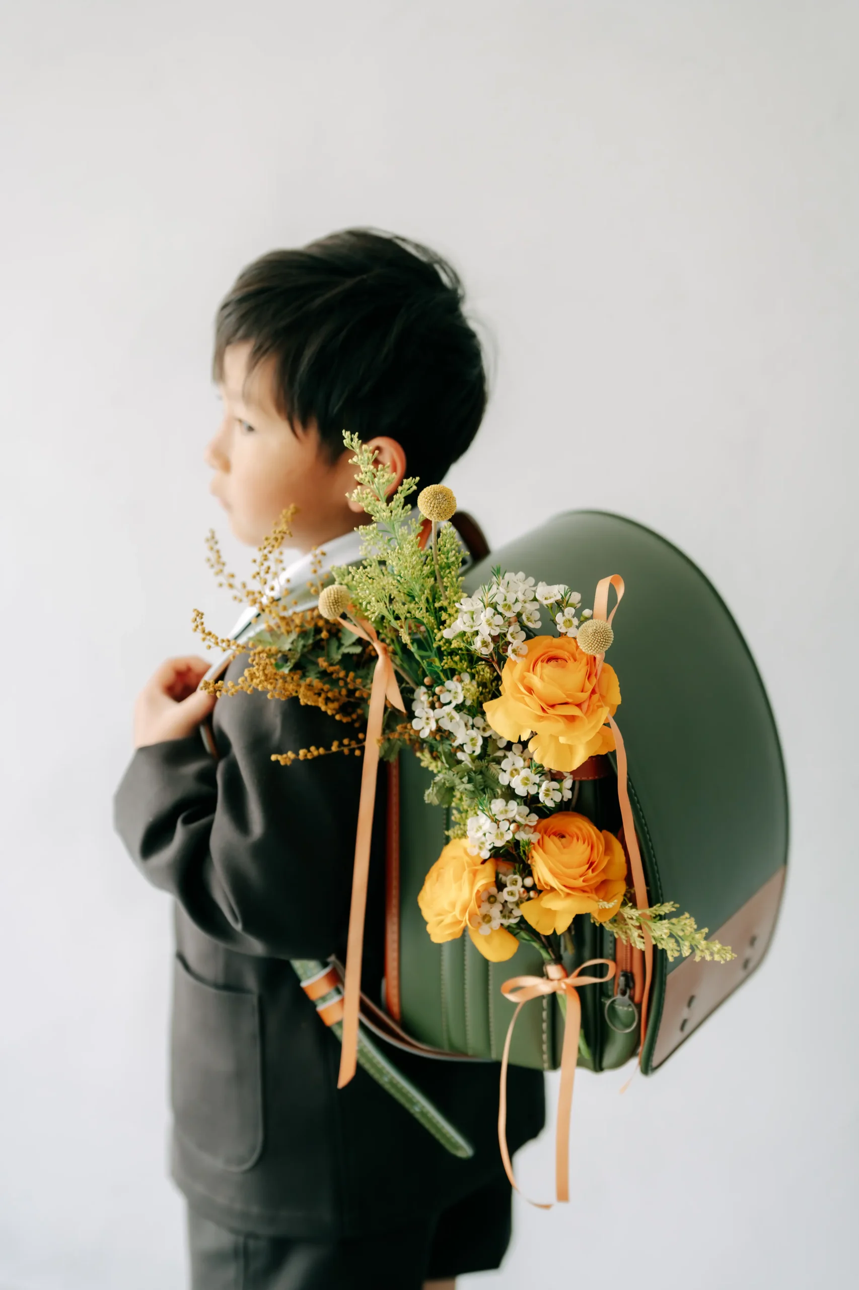 入学記念写真はランドセルと一緒に